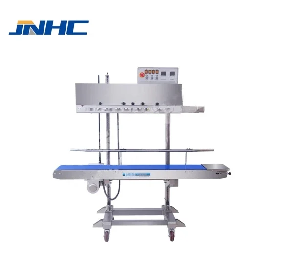 Automatic Continuous Vertical Band Sealer Food Packaging Pouch Bag Heat Sealing Machine With Head Adjustable for Foods Bags