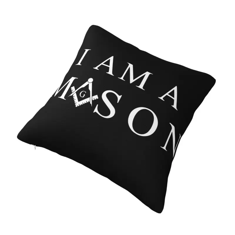 Custom Freemason Mason Symbol Pillow Case 45x45cm Classic Masonic Freemasonry Nordic Cushion Cover Car Pillowcase