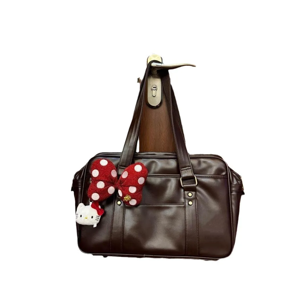 New JK uniform bag, anime PU commuter versatile bag, cute girl Japanese-style school single-shoulder handbag