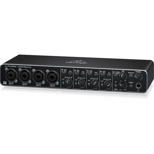 Behringer UMC404HD 4x4 سطح المكتب USB واجهة الصوت كارت الصوت الغيتار الكهربائي تسجيل مباشر كارت الصوت الخارجي