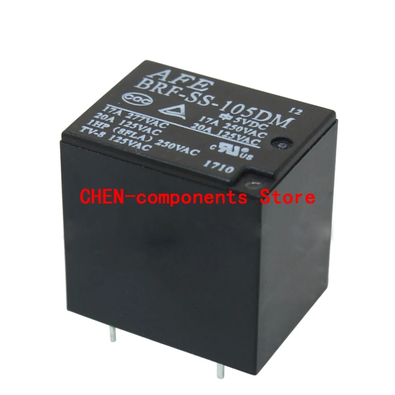 2 PEÇAS NOVAS Relé AFE BRF-SS-105DM BRF-SS-112DM BRF-SS-124DM Preto 5VDC 12VDC 24VDC Relé de Potência BRF Grupo A com 4 pinos normalmente abertos