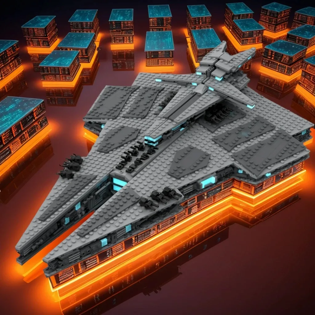 

1714 шт. MOC Midi Harrower-класс Dreadnaught Sci-Fi военный корабль космическое сосуд реставрация деталей модель DIY строительные блоки игрушка в подарок