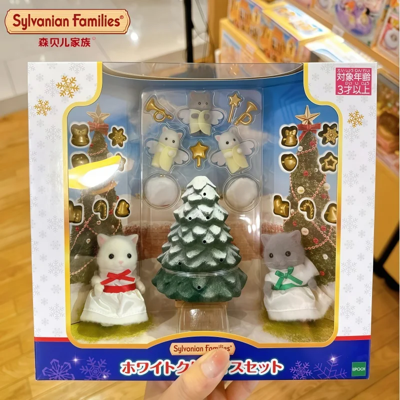 

In Stock Sylvanian Families Forest Family Authentic Dollhouse Furniture Toy Christmas Tree Decor Persian Cat Figure For Girls