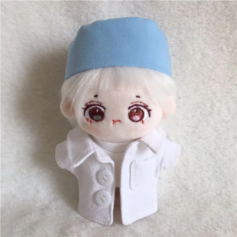 For Normal Body 10cm Cotton Doll Doctors and Nurses Clothing Lovely 10cm Idol Cotton Doll  Pink and Grey Rabbit Clothing