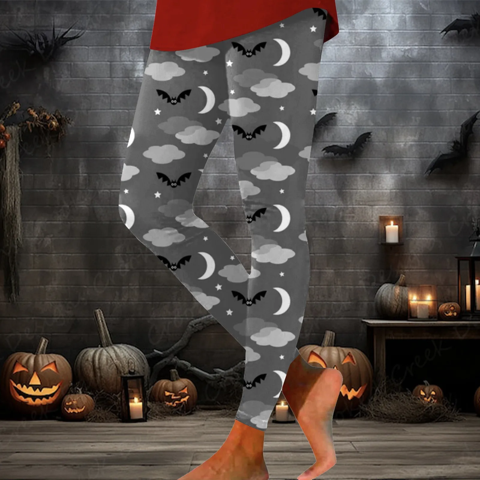 Nowe legginsy sportowe na Halloween damskie wysokiej talii fajne spodnie do jogi legginsy Femme odzież gimnastyczna legginsy treningowe seksowne leginsy Fitness