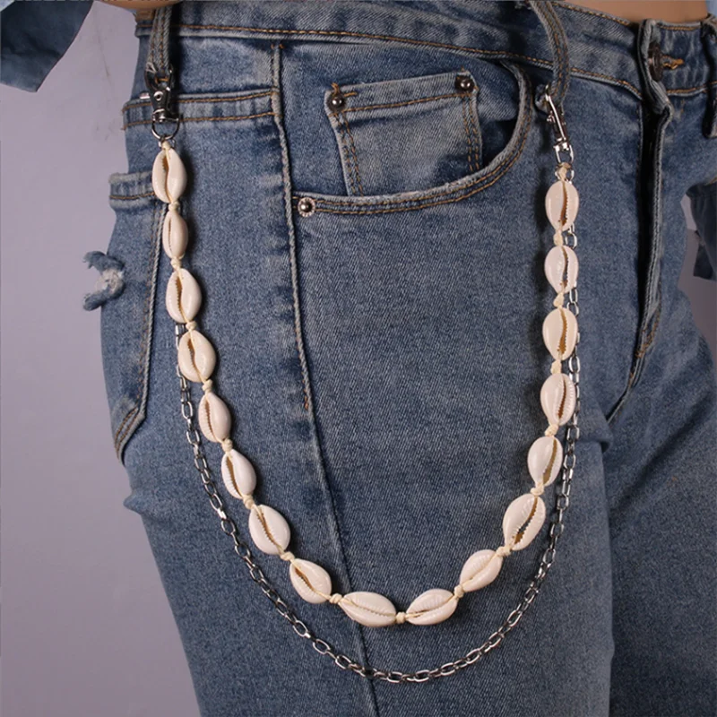 Punk Steet Keychains Chain Women Men Moon Star Rivets Skull Accessories Choice Rock Goth Pants Waist Belt Chain On Jeans Jewerly