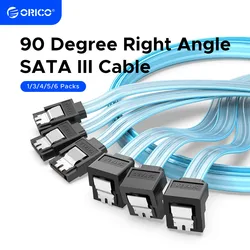 ORICO SATA 6Gbps HDD Data Cable with Locking Latch SATA HDD Splitter Cable 1/3/4/5/6 Ports for SATA HDD SSD CD Driver Server