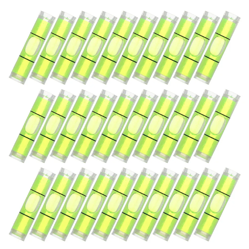 50 Stück Mini Zylindrische Wasserwaage 8x23mm Horizontale Libellenwasserwaage Messwerkzeug für Bildaufhängung
