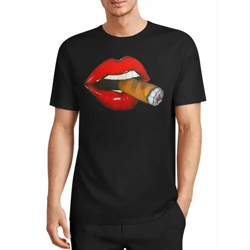 Red Lips Cigar American Graffiti Short Sleeve Shirt