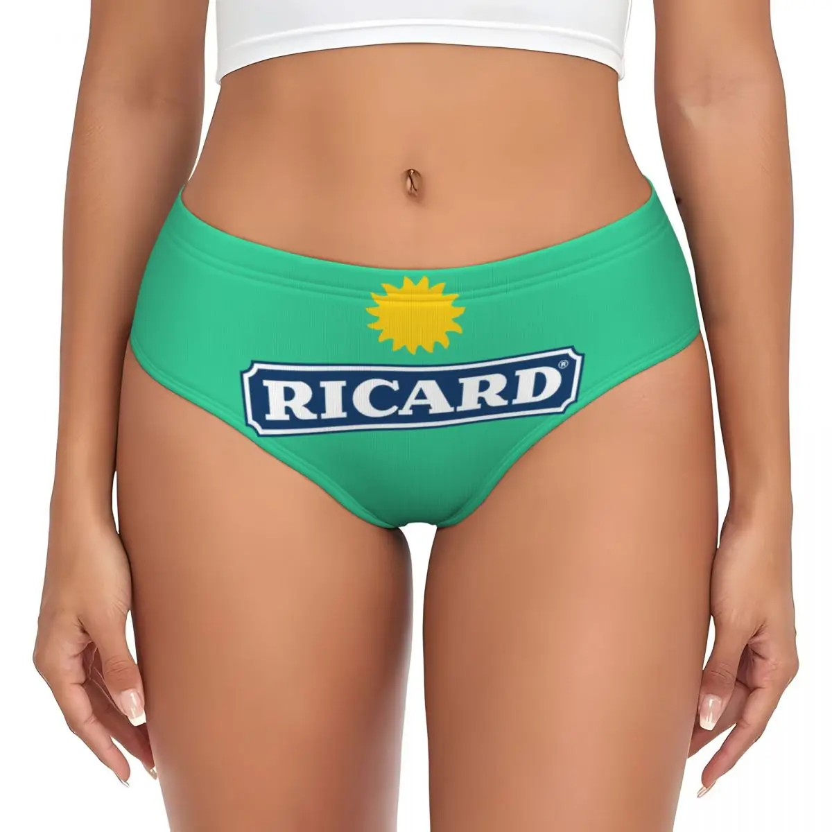 Custom Womens Ricards Drink Brief Panties Female Stretch Underwear Underpants