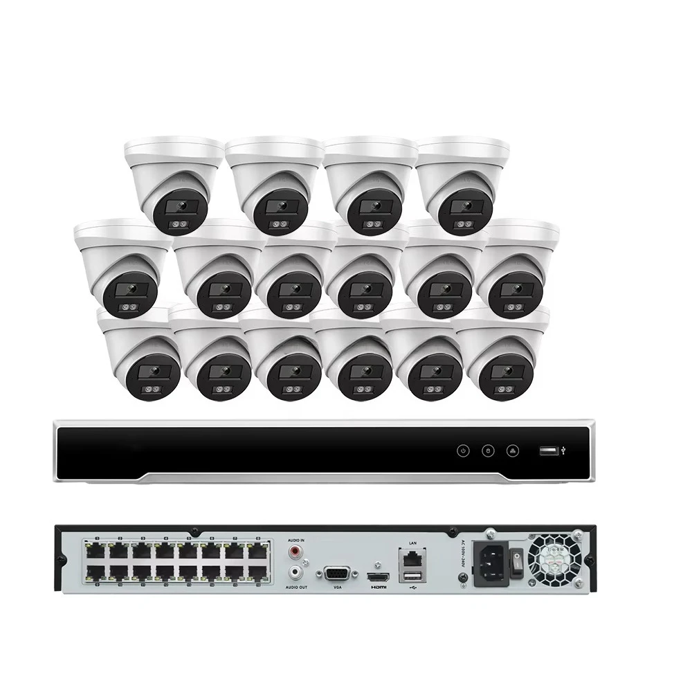 4/8MP Dual Light IP Camera Kit 4CH 8CH 16CH 32CH Night Vision 4K Facial Recognition PoE NVR
