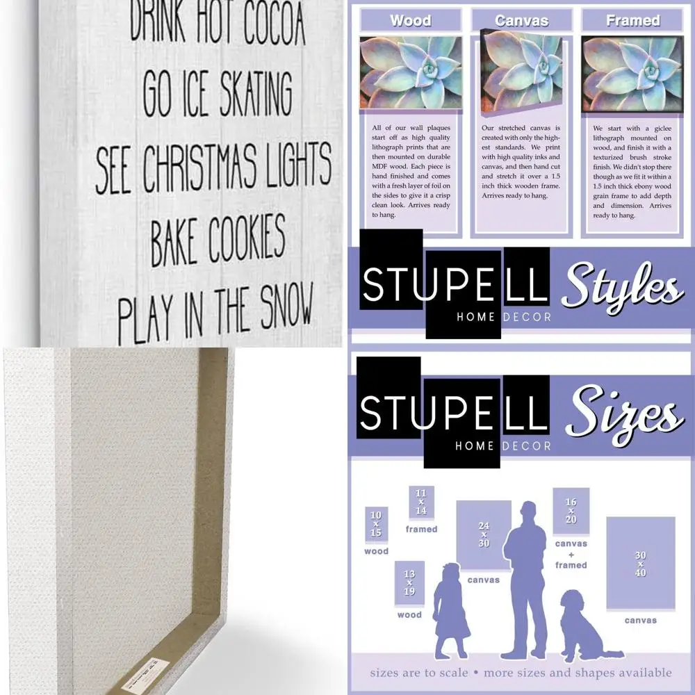 

Winter Holiday Goals: Rustic Christmas Bucket List Sign