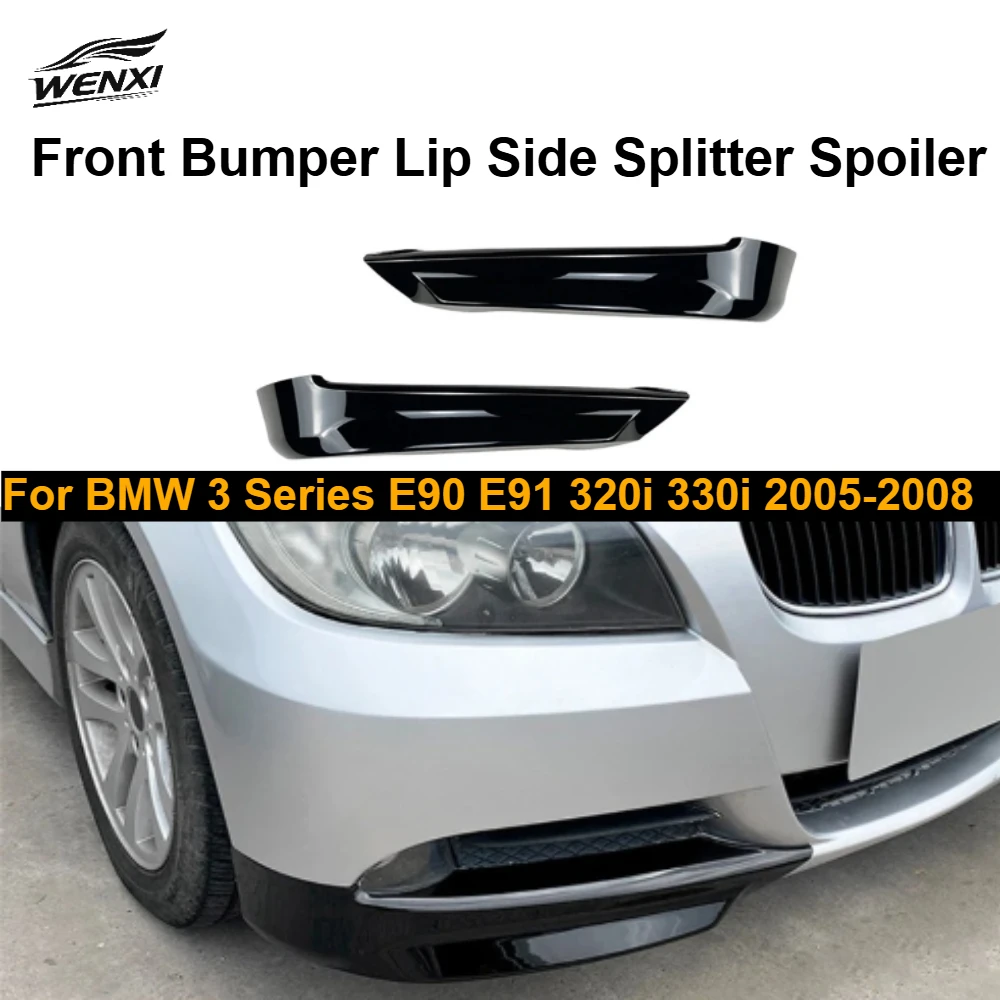 New Front Bumper Lip Side Splitter Spoiler Body Kit for BMW 3 Series E90 E91 320i 330i 2005-2008 Front Bumper Protector