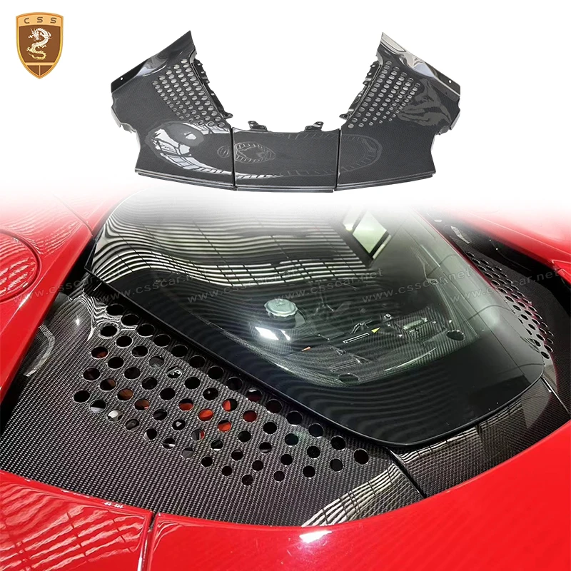 

3Pcs Engine Hood Water Tank Radiator Cooling Slam Panel Cover For Ferrari SF90 OEM Style Replacement Carbon Fiber Body Kit