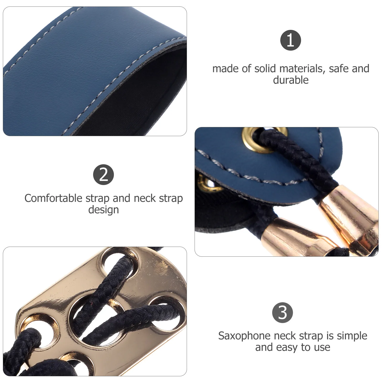 

Adjustable Saxophone Strap Neck Hanging Strap Comfortable Shoulder Harness Universal Sax Neck Belt Replacement