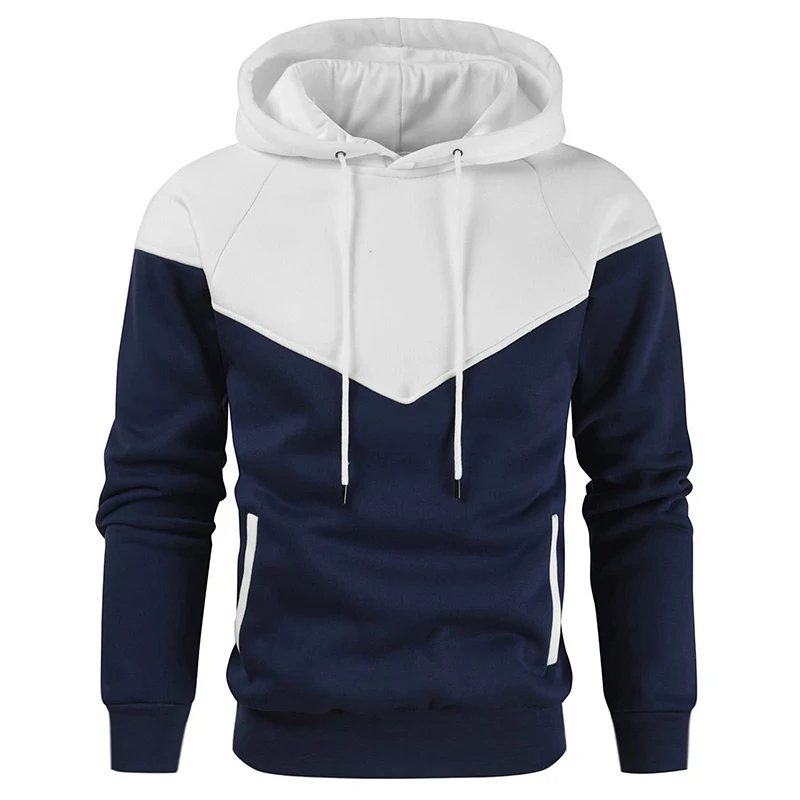 

Outdoor Men's Hoodies Clothes Splice Fleece Warm Sweatshirts Fashion Streetwear Casual Men Loose Breathable Jumper Pullover Tops