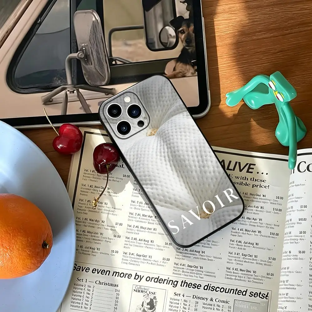 Coque de téléphone Savoir Beds pour iPhone 17 16 15 14 13 12 11 Plus Mini Pro Max, noire, souple et antichoc