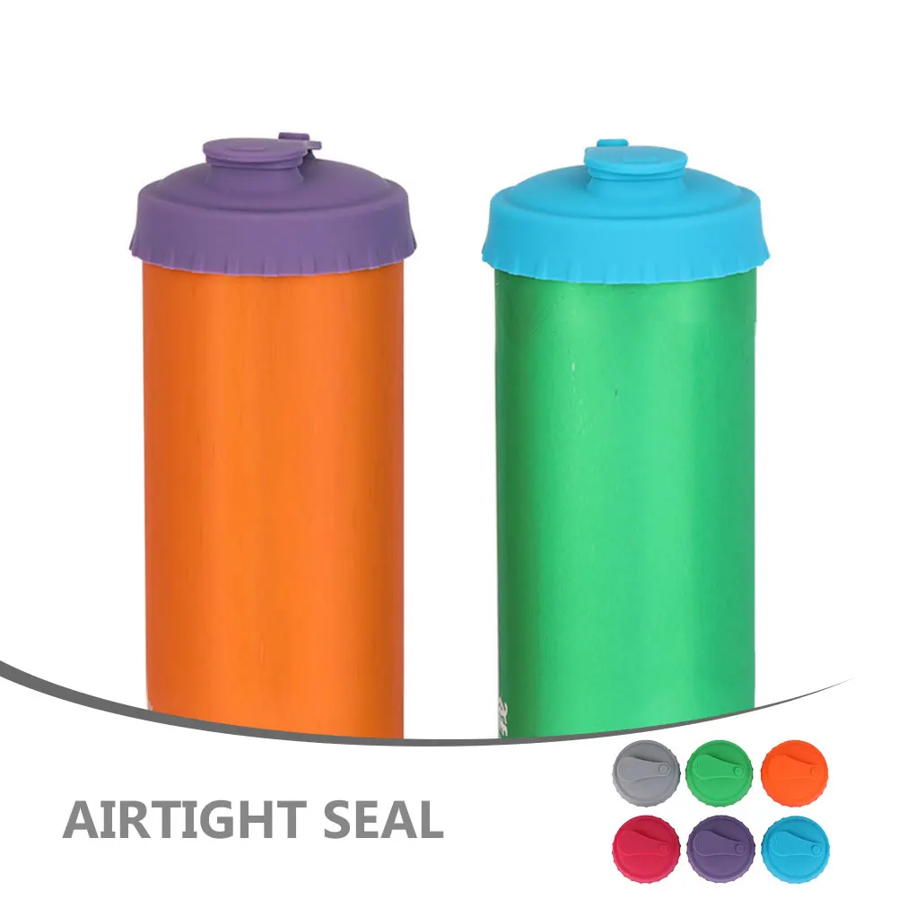 

6Pcs Silicone Leak-Proof Can Covers Reusable Soda Can Lids Universal Sealers Freshness Preserving Drink Protectors