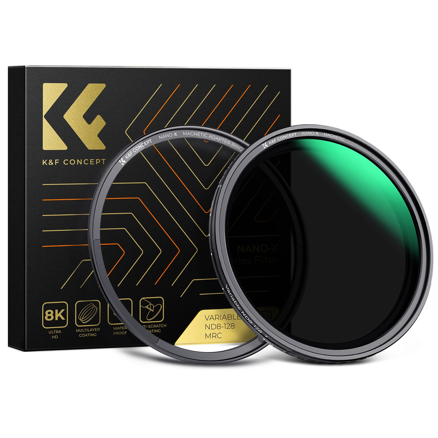 K&F Concept NANO-X Series 82mm Magnetic Variable ND8-ND128 Lens Filters with 28 Multi-Layer Coatings HD Waterproof Anti-scratch