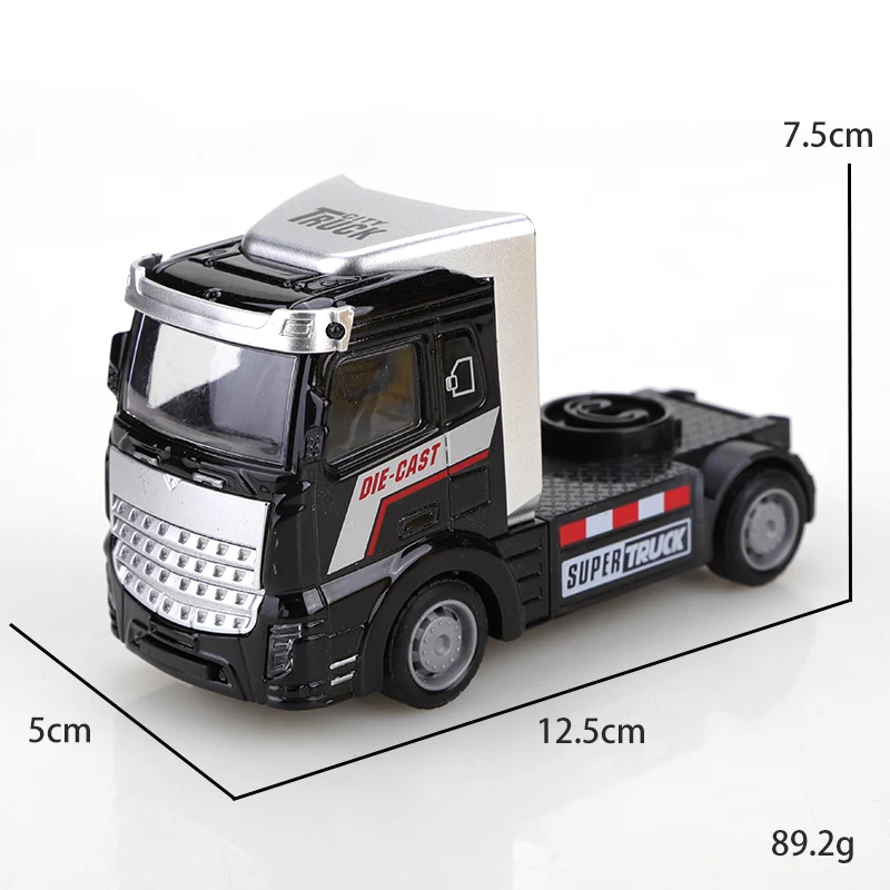 (Bagged) 1/50 Scale Alloy Engineering Heavy Truck Toy Model, Die-Cast Metal, Boy's Toy, Pullback Function.