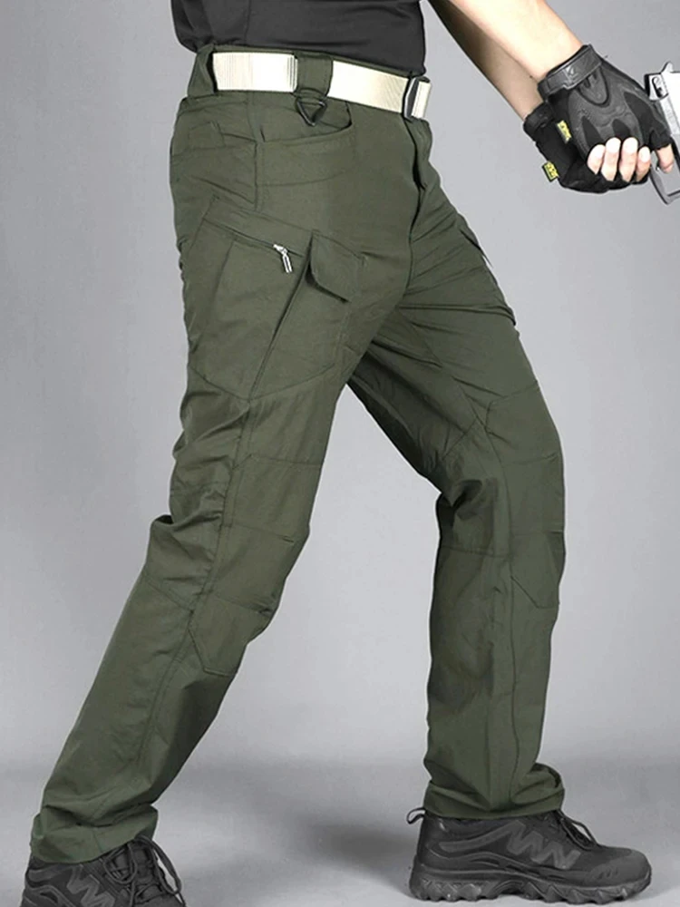 Quick drying pants for men's tactical pants, ultra-thin breathable military fan pants, training pants, outdoor work pants