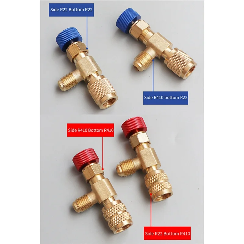 

ALIM-R22 R410 Клапан переменного тока 1/4 дюйма Наполнительное соединение Клапан хладагента кондиционера Ремонт кондиционера и адаптер безопасности фторида Легко установить