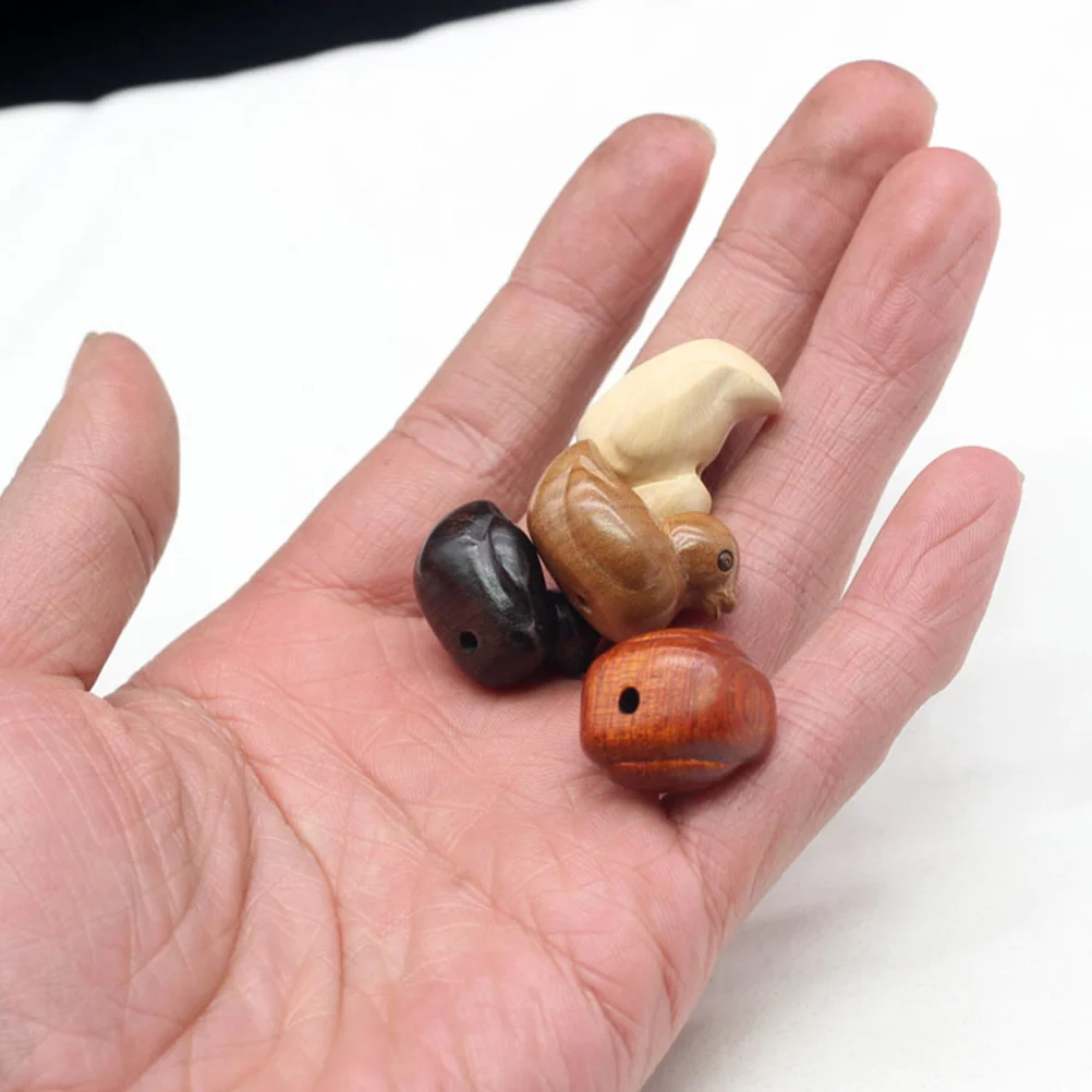 

4Pcs Wooden Duck Animal Charms Mini Hanging Ornaments for Craft Making Key Chains Bag Decorations Wooden Craft Decor