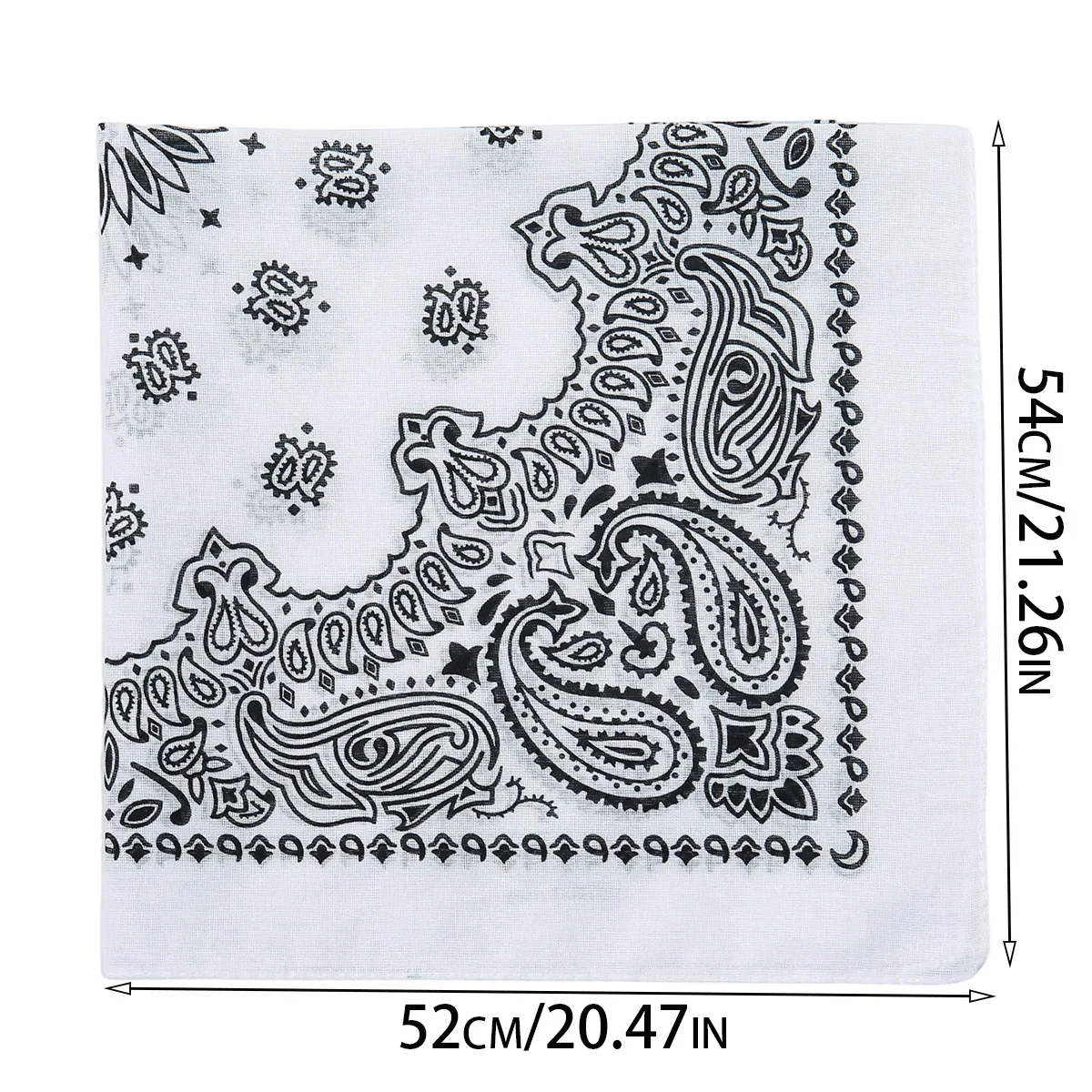 2025 New Fashion Print Paisley Cotton Square Scarf Men Hip-hop Headband Women Hair Band Bandana Motorcycle image 5