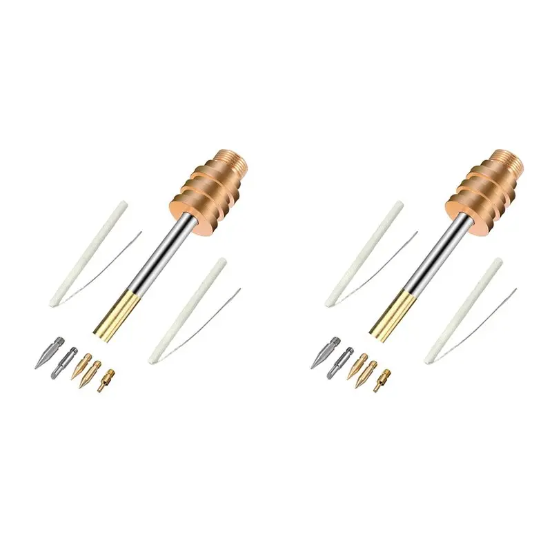 ABGH-2X 510 Interface Soldering Iron Tip Wireless Soldering Iron Tip Welding Tool 15W With 10 Soldering Iron Tips