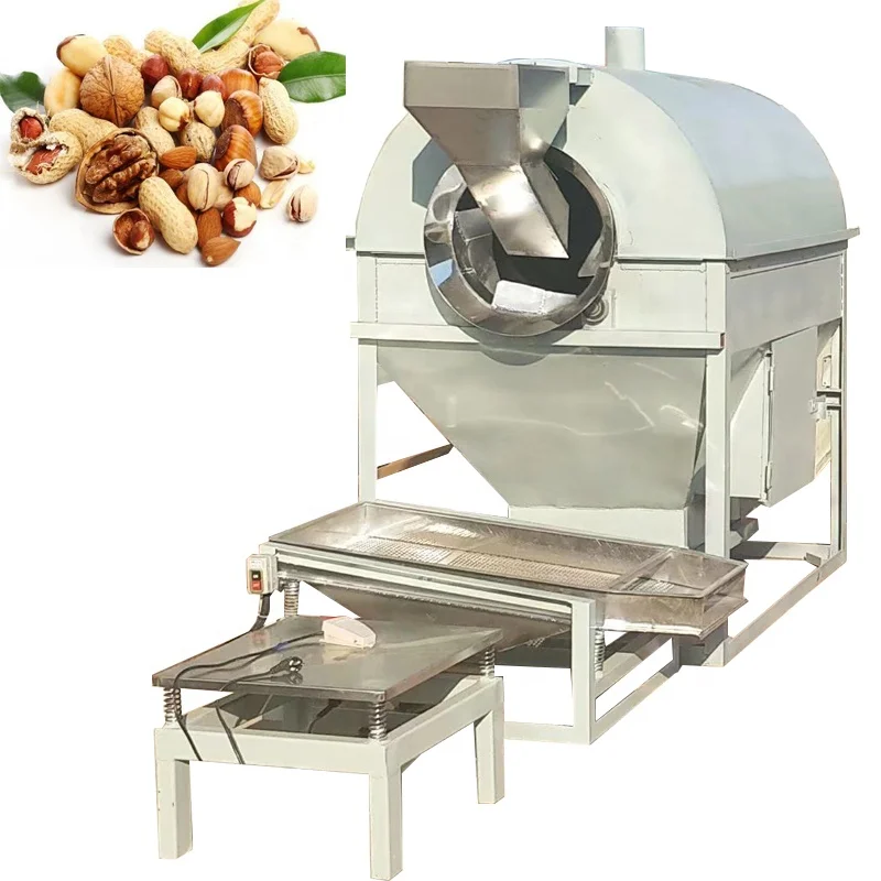 

Industrial Electromagnetic Nut Roaster with Engine/Motor 100-500kg/h Capacity 220/380V for Cacao Bean Sesame Cashew Peanut