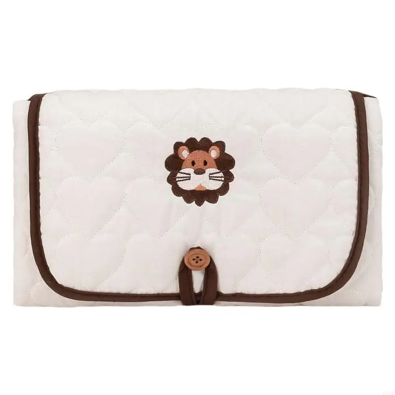 F19F Reisewechsel Mattenwindelwechselkissen tragbare Neugeborene -Cartoon -Musterblattpolster
