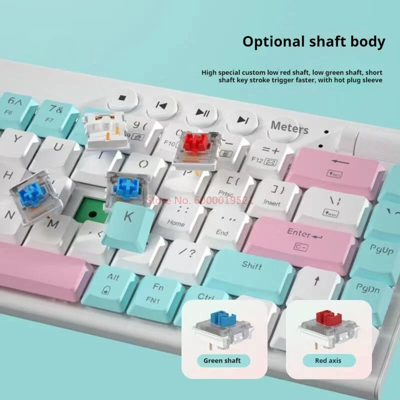 Imagem -04 - Teclado Mecânico com Fio sem Fio Thri-modos Abs Misto Pbt Cor Dupla Injeção Teclas Moldadas Eixo Personalizado Redragon-k609