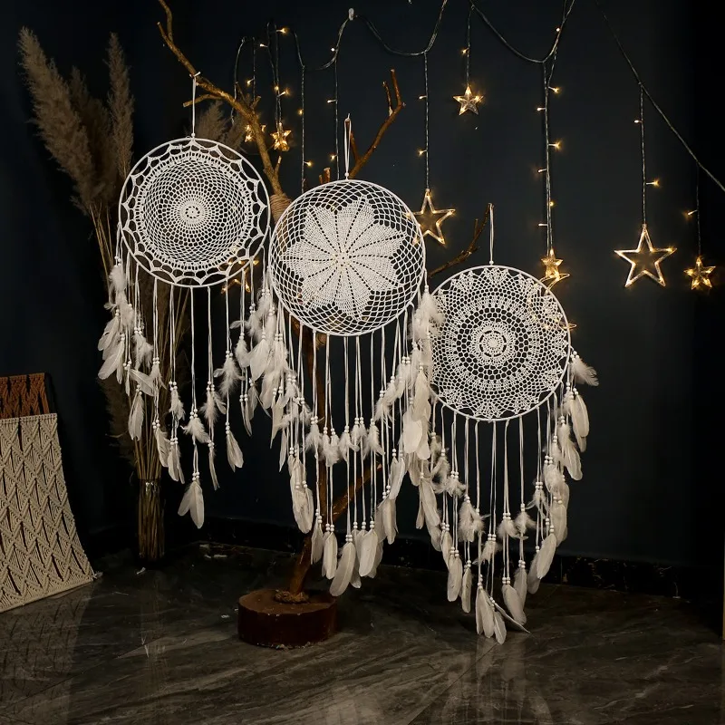 High quality large feather handmade dream catcher home decoration wall hanging bohemian dream catcher home decoration