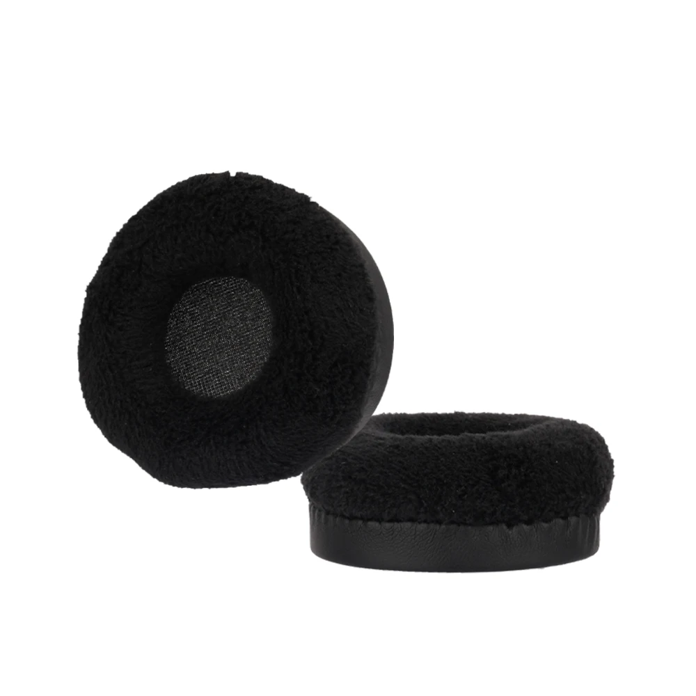 Almohadillas de espuma de cuero PU de terciopelo de tela de malla negra suave para auriculares AIAI Tracks, almohadillas de repuesto para los oídos con Clips de plástico