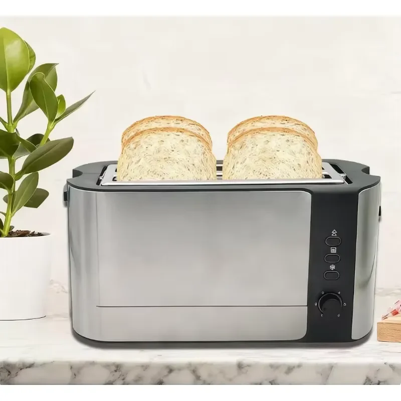 Factory Price Powered Stainless Steel Multifunctional Extra Wide 2-Slice Slot Automatic Toaster for Car Hotel RV Outdoor Use