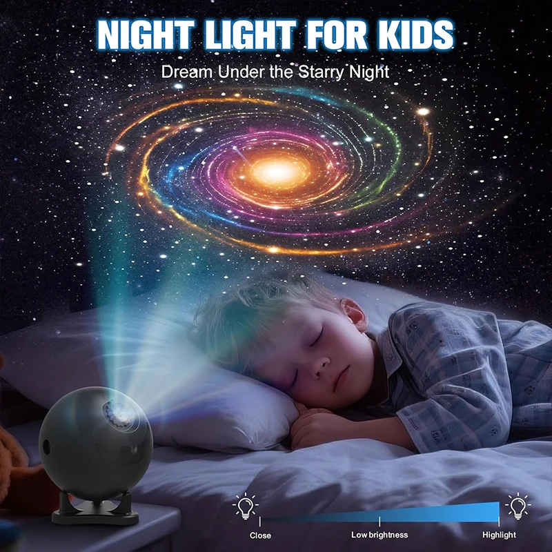 Projetor planetário para quarto, 12 discos de imagem, projetores de galáxia, luz noturna estrela, iluminação de ambiente de teto, lâmpada de espaço