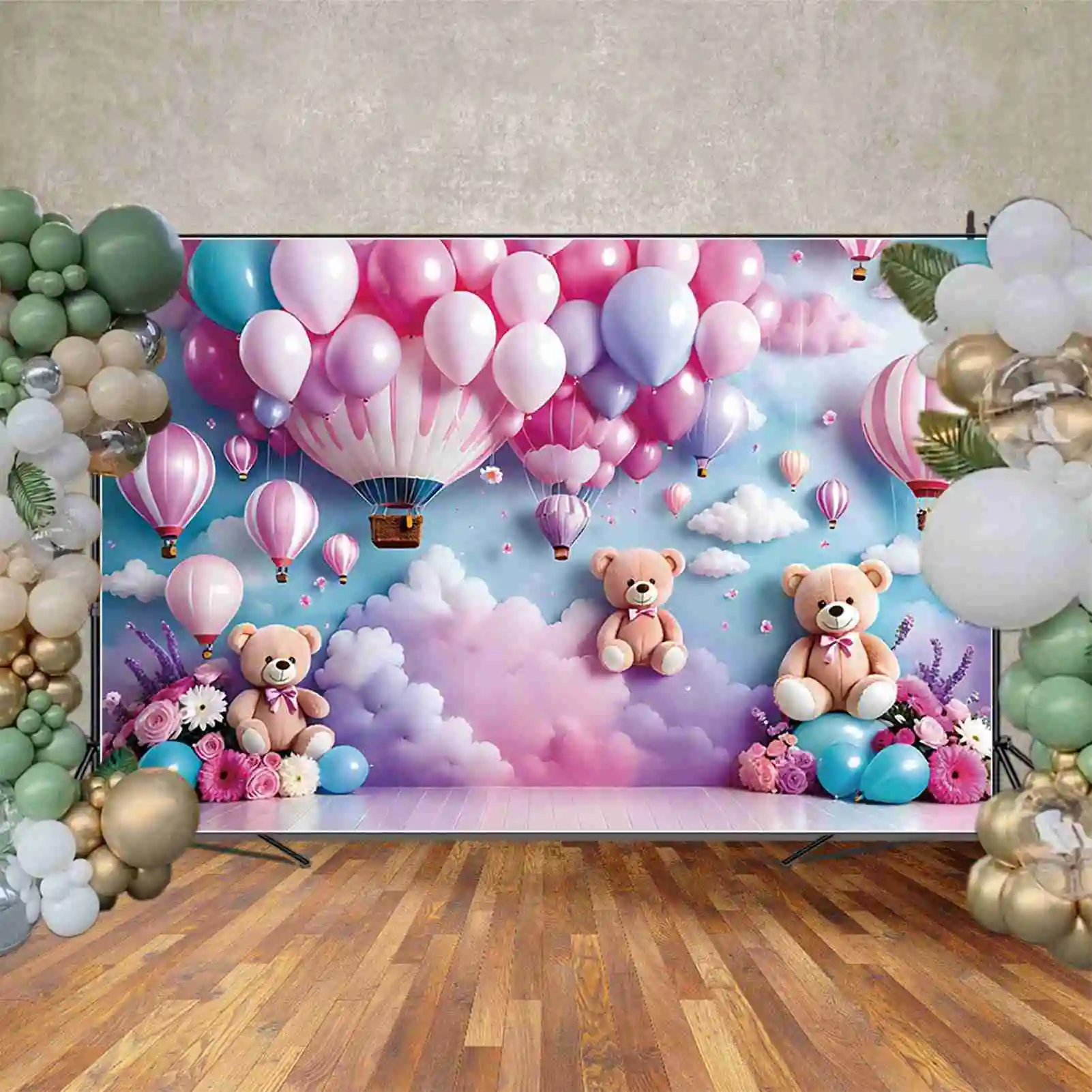 ムーン.qg-プリンセス城のランド写真の背景、誕生日の風船、女の子のためのゾーンの背景、パーティーの装飾、赤ちゃんのアクセサリー
