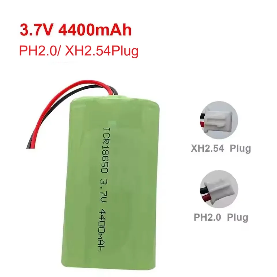 18650 Lithium Batteria 3.7V 4400mAh Rechargeable Battery Pack for Bluetooth Speaker, LED Light, Toy Car+ Protection Board