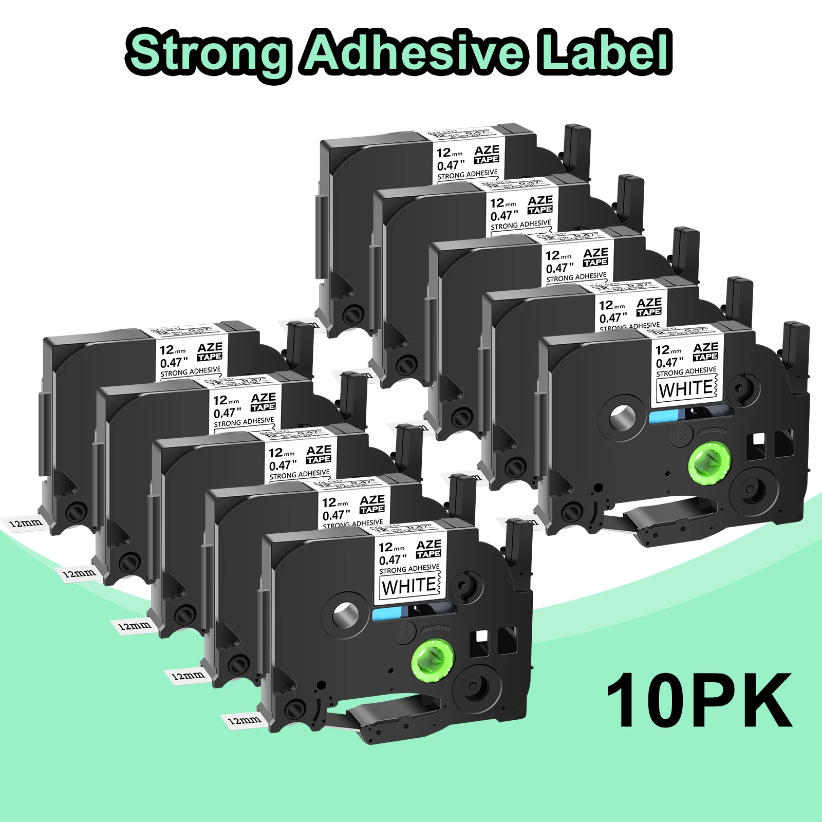 

3-10PCS Strong Adhesive Tapes Compatible for Brother TZ TZe-S231 S631 S241 6-12mm Label Tape for P-Touch PT-1010B PT-E300 Maker