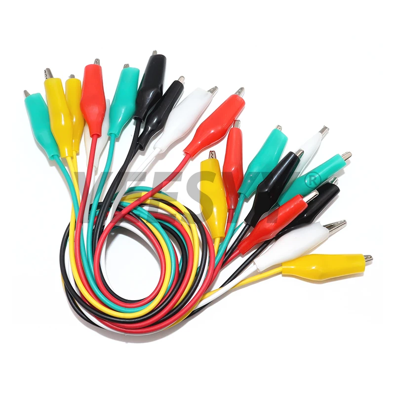 10 PCS/1 Set 46 CM Alligator Clips Elektrische DIY Meetsnoeren Alligator Double-ended Krokodil Clips Roach clip Test Jumper Wire46CM