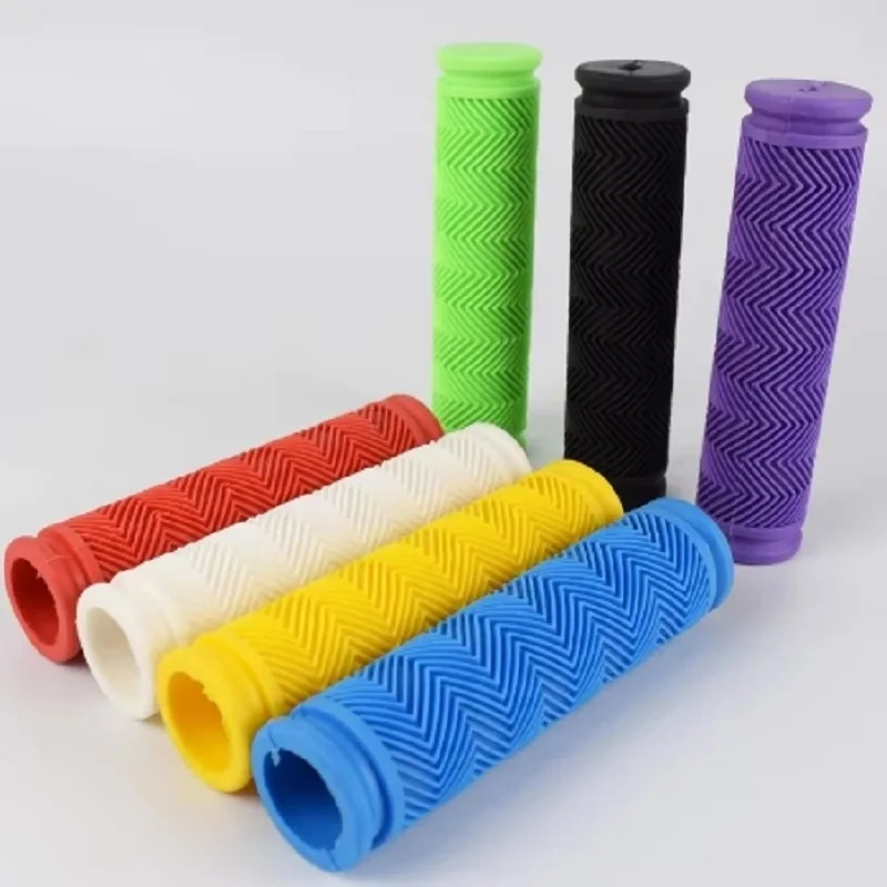 1pair Rubber Bicycle Handlebar Grips MTB Mountain Road Bike Grips BMX Fixie Bike Soft Grips Shockproof Bike Parts Accessories