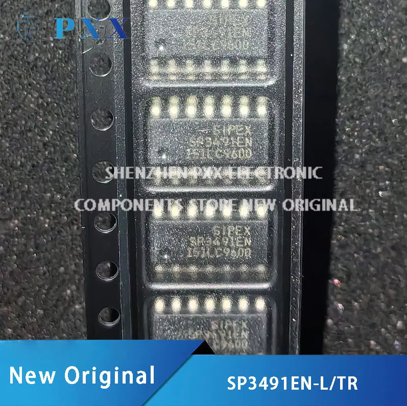 5Pcs New Original SP3491EN-L/TR 3.3V Low Power Full-Duplex RS-485 Transceivers with 10Mbps Data Rate SOIC-14
