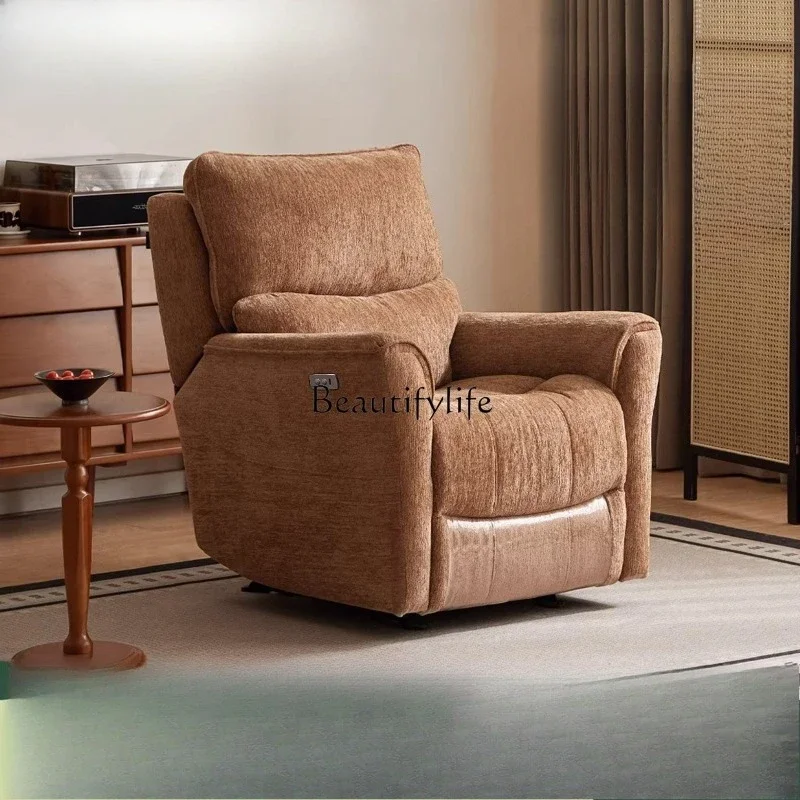 

LJY-Fabric electric sofa chair balcony rockable living room household small apartment leisure single chair