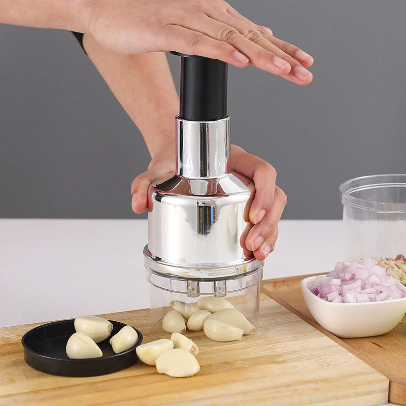 Kitchen Manual Food Chopper Handheld Slap Press Chopper Mincer For Onions Garlic Nuts Efficient Garlic Onion Peeling Artifact