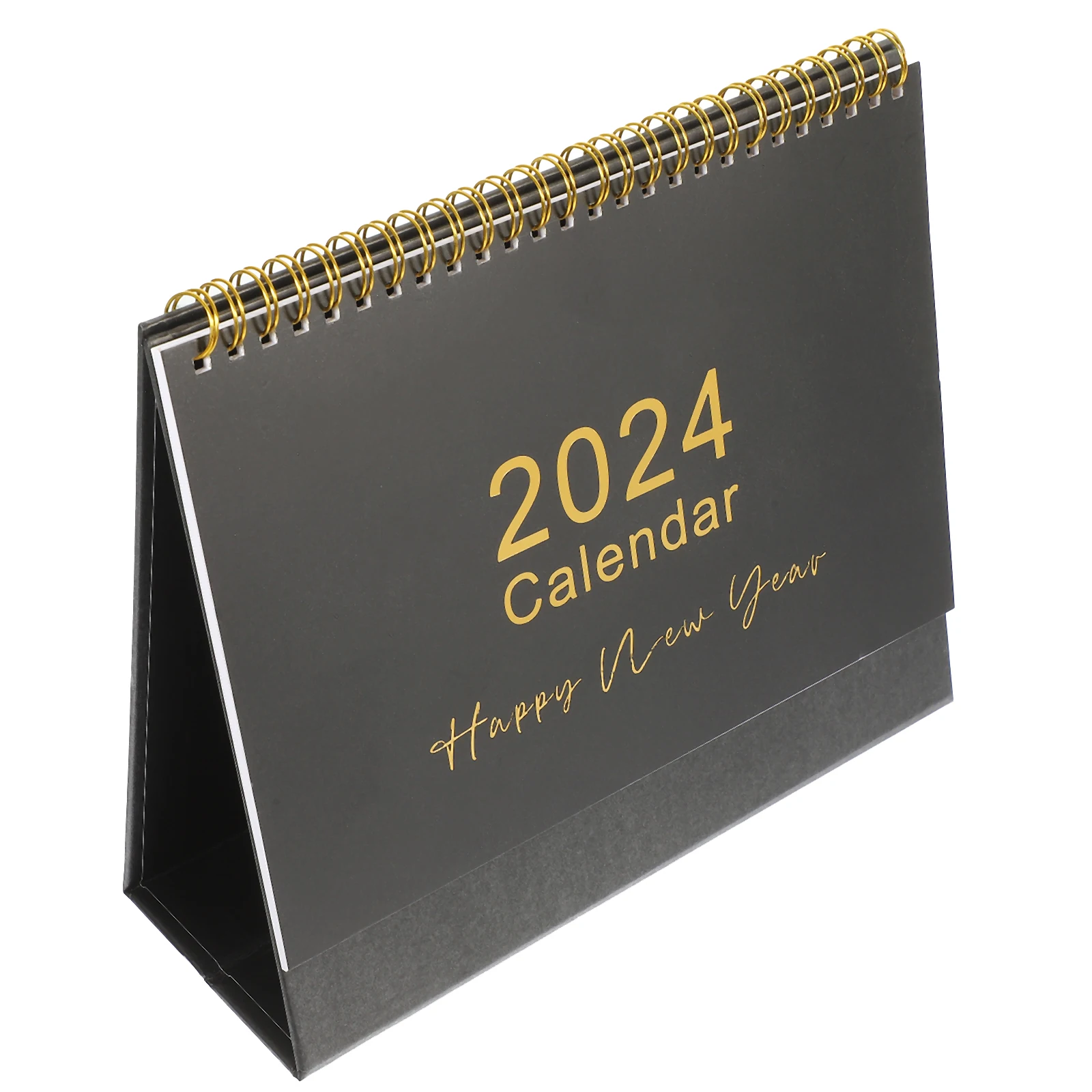 

Desk Full English Calendar Small Stand up The List for Standing Black Desktop Office