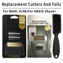 Professional Barber Electric Shaver Replacement Foil And Blade Cutter Head For Wahl 8164 Hair Clipper Blade Cover Sets For Andis