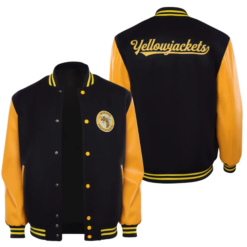 Yellowjackets Cosplay Baseball Jacket Costume Disguise for Men Women Casual Sweatshirts Coat Halloween Carnival Party Clothes