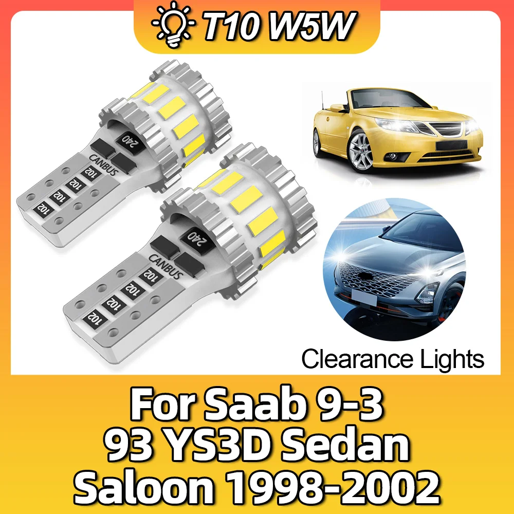 Canbus Car T10 W5W Led 194 168 Lamp Interior Map Dome Clearance Light For Saab 9-3 93 YS3D Sedan Saloon 1998 1999 2000 2001 2002