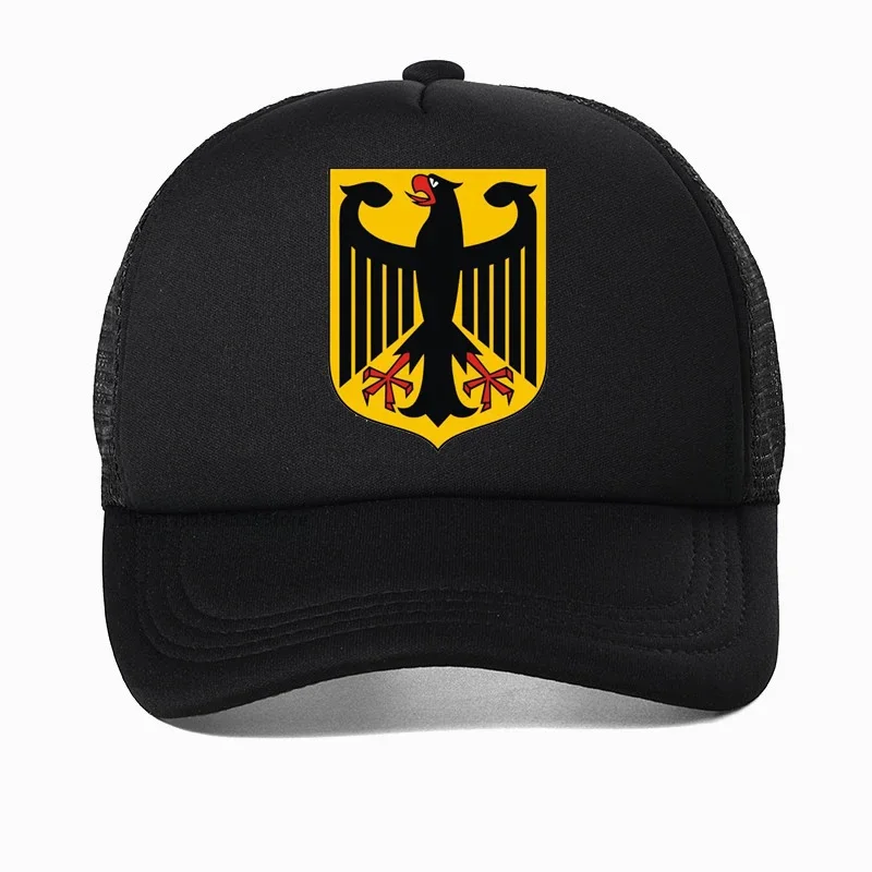 GERMAN EAGLE men capGERMANY STATE COAT OF ARMS logo Baseball Caps summer Breathable Mesh Trucker hats deutschland hat