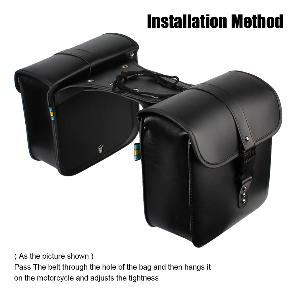 موتور الذيل الأمتعة حقيبة دراجة نارية تخزين أداة حقيبة الجانب الأمتعة السرج حقيبة دراجة نارية ركوب خزان السفر حقيبة بولي Leather الجلود